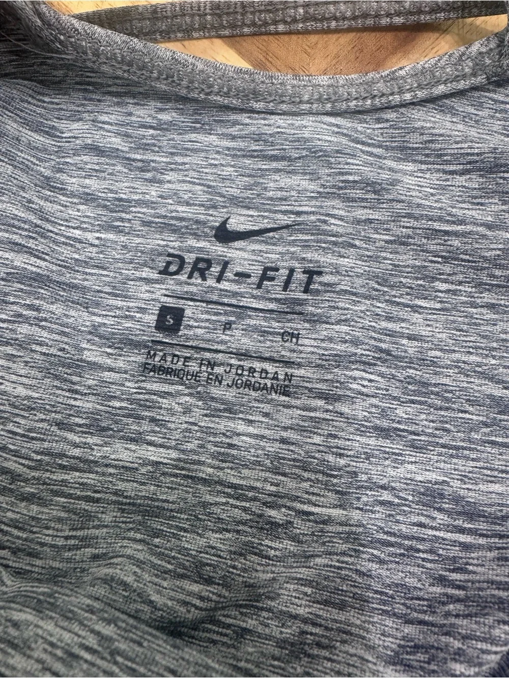Nike Gray Heather Double-Strap Active Tank Size Small